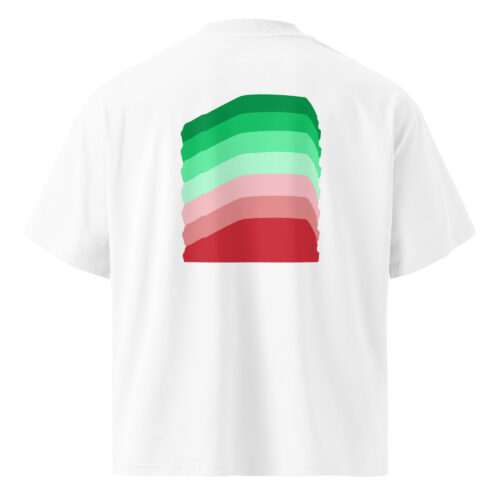 unisex-organic-oversized-high-neck-blaster-2.0-t-shirt-white-back-6a48a210bc631.jpg T-SHIRT GRADIENT - GREEN & RED